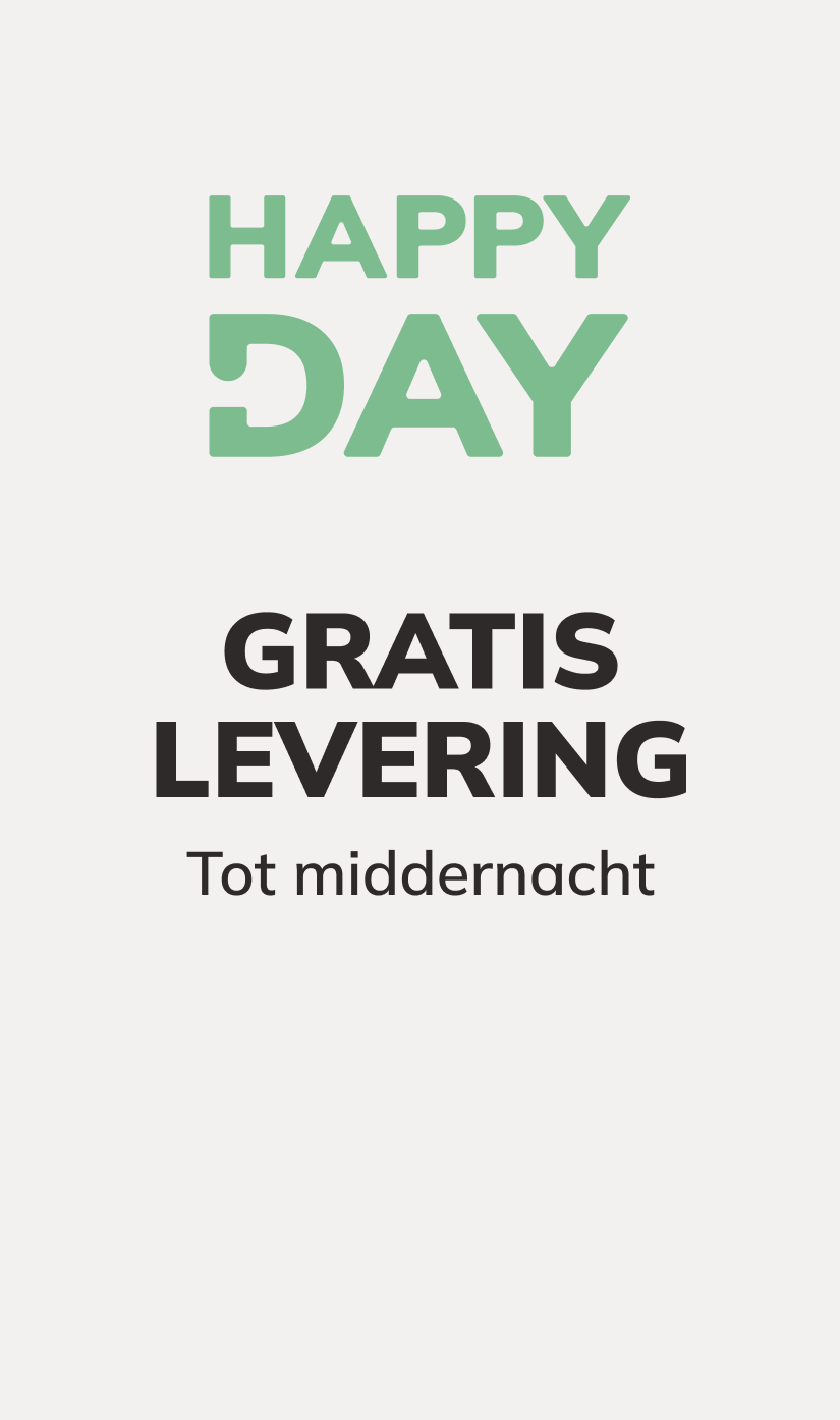 Happy Day: GRATIS levering tot middernacht